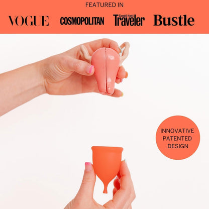 2 Pixie Menstrual Cups – 100% Medical-Grade Silicone, No Metals or Toxins | 12-Hour Wear | Buy One Give One (Combo)
