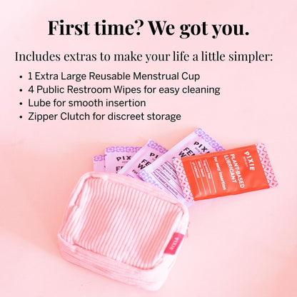Pixie Cup Extra Large – Soft, Safe Reusable Menstrual Cup | 100% Medical-Grade Silicone