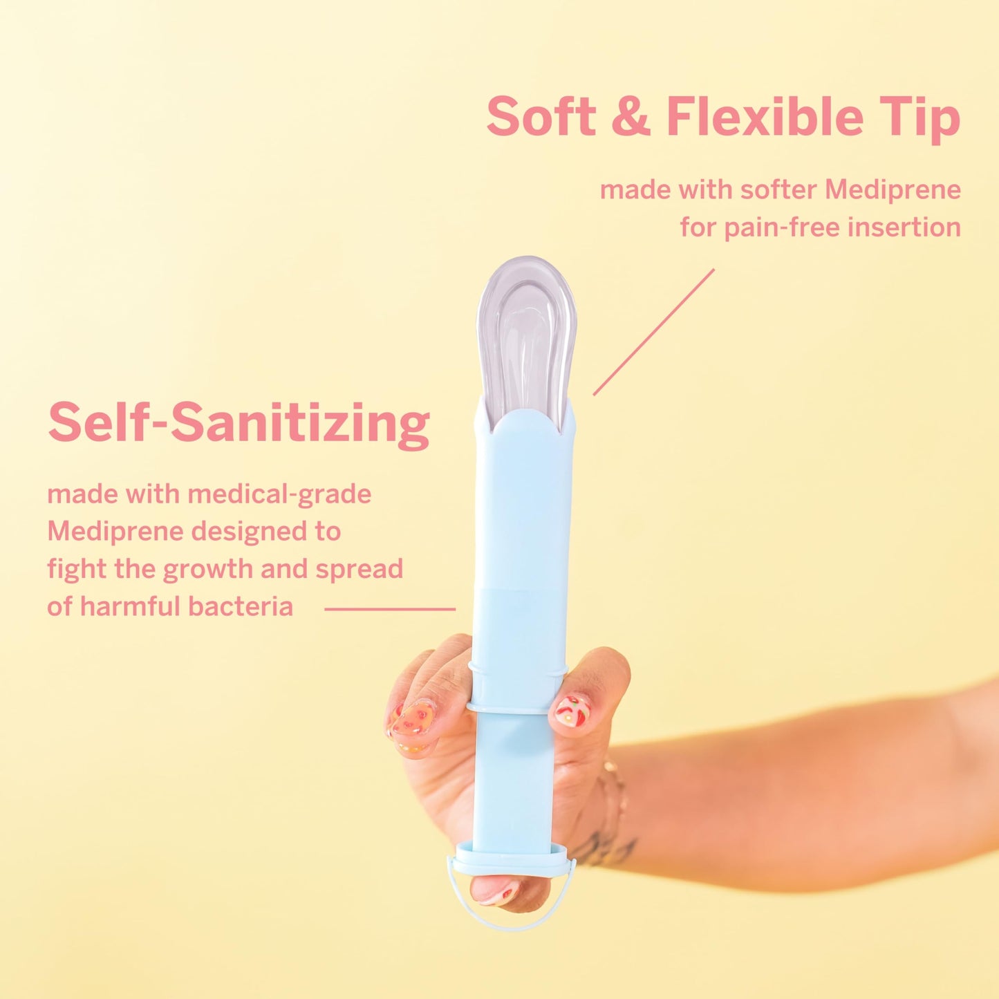 Pixie Cup Pixie 2 Menstrual Discs & Applicator Bundle – Medical-Grade Silicone, Reusable, 5 & 7 Tampon Capacity
