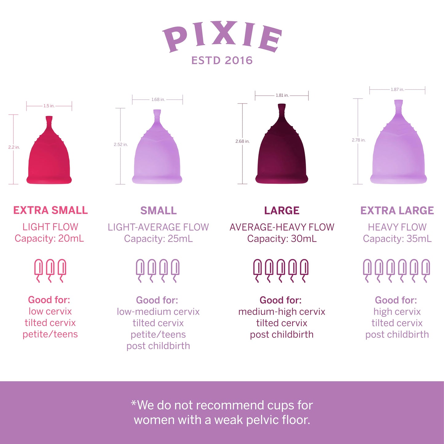Pixie Cup Extra Large – Soft, Safe Reusable Menstrual Cup | 100% Medical-Grade Silicone