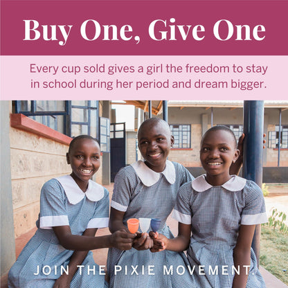 Pixie Cup Plum Large - Soft, Safe Reusable Menstrual Cup | 100% Medical-Grade Silicone, #1 Tampon Alternative