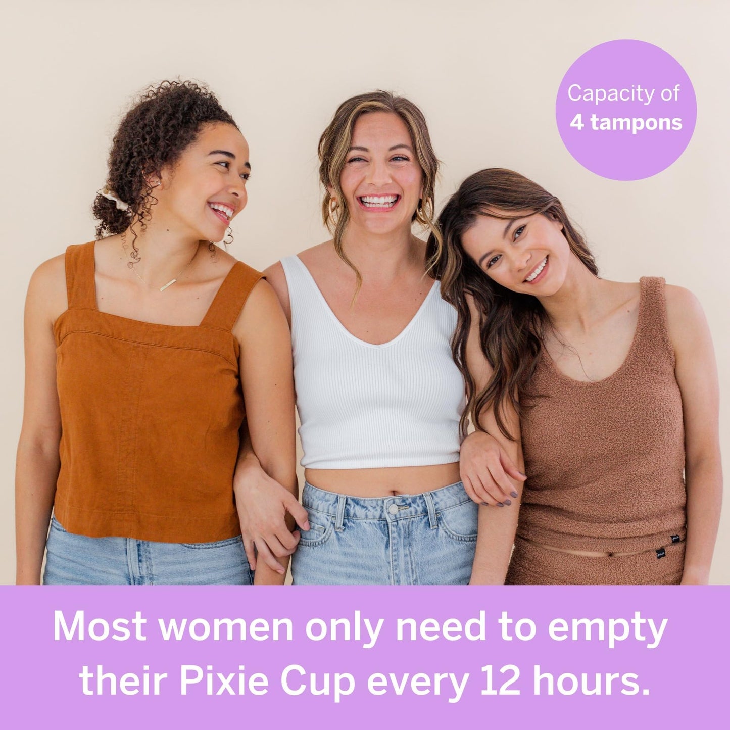 Pixie Cup - Soft, Safe Reusable Menstrual Cup | 100% Medical-Grade Silicone (Purple, Small)