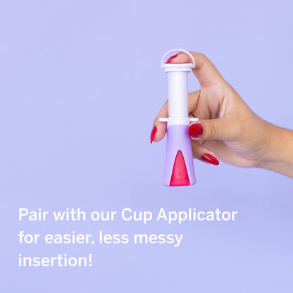 Pixie Cup - Soft, Safe Reusable Menstrual Cup | 100% Medical-Grade Silicone (Purple, Small)
