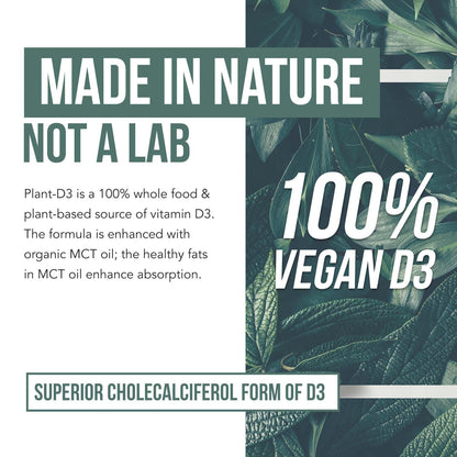 Organic Vitamin D3 10,000 IU – Plant-Based Vegan Sublingual Drops (30 Servings)