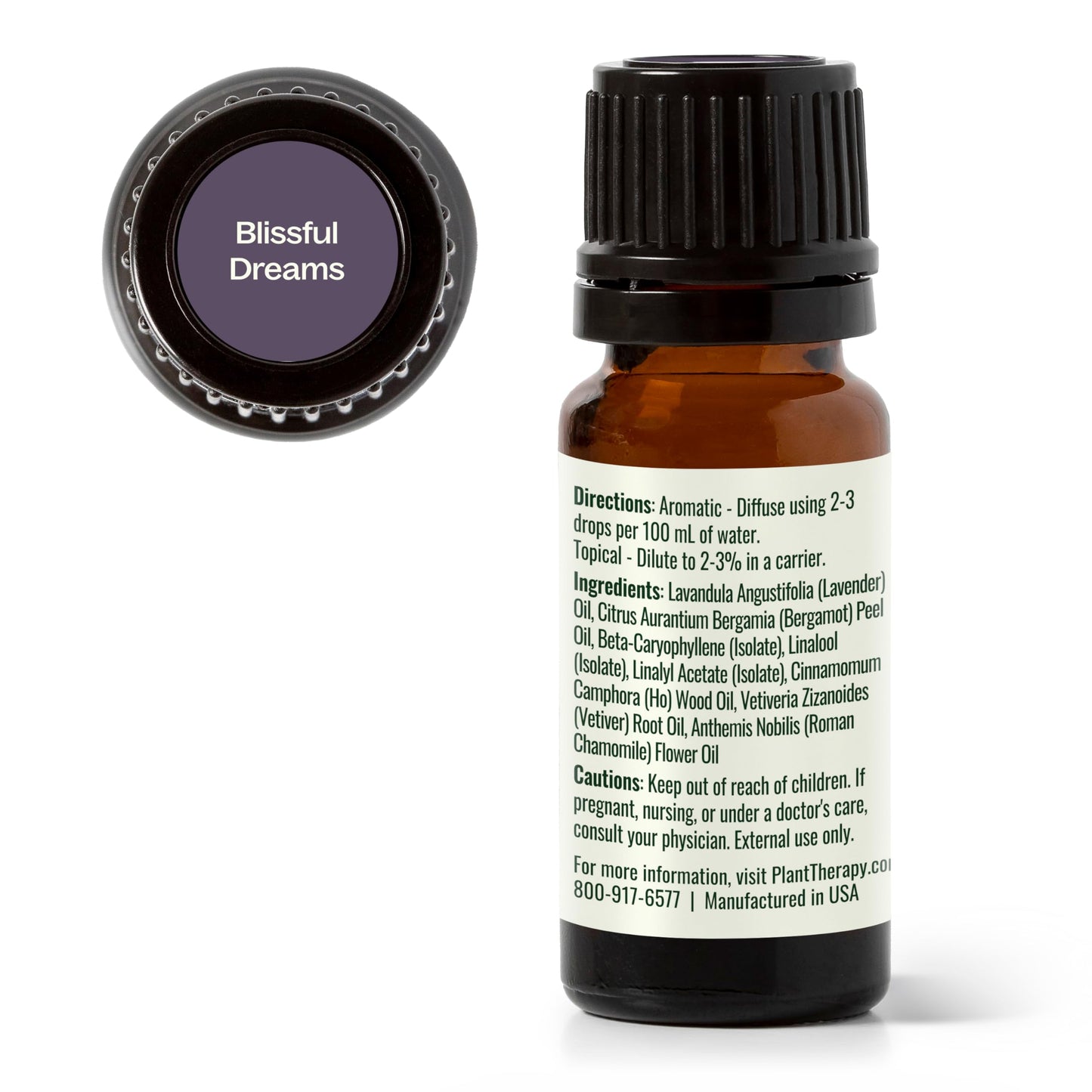Plant Therapy Blissful Dreams Essential Oil Blend – Relaxation & Rest, 10 mL