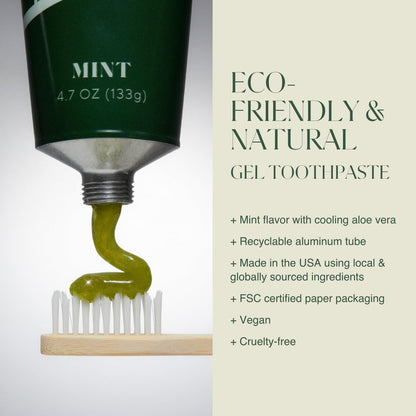 Plus Ultra 2 Organic Fluoride-Free Gel Toothpaste in Aluminum Tube | Eco-Friendly, SLS Free