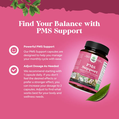 PMS Support for Women – Hormone Balance & Period Comfort (DIM, Chasteberry, Black Cohosh, Ashwagandha)