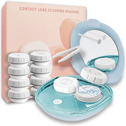 Portable Ultrasonic Contact Lens Cleaner with USB Charger (Blue)