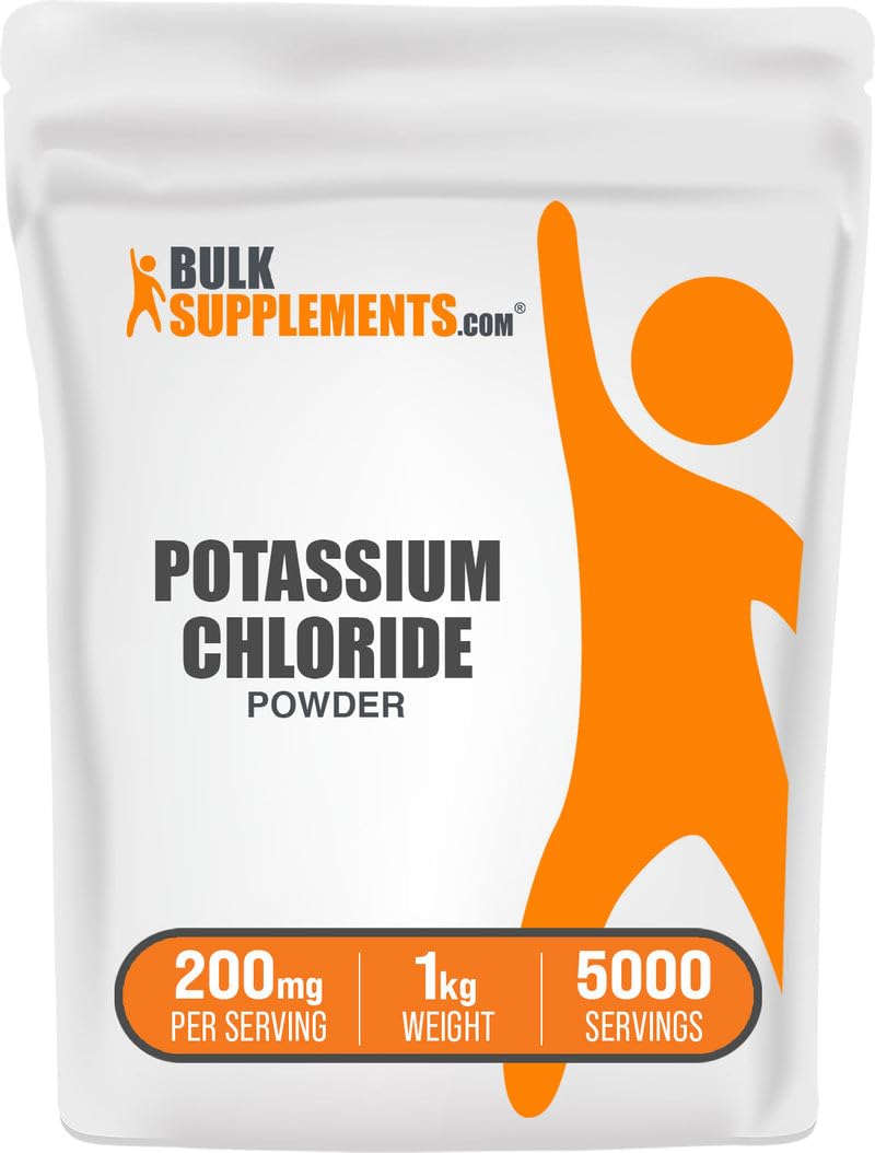 Potassium Chloride Powder - Salt Substitute (Gluten Free) 1kg | BulkSupplements