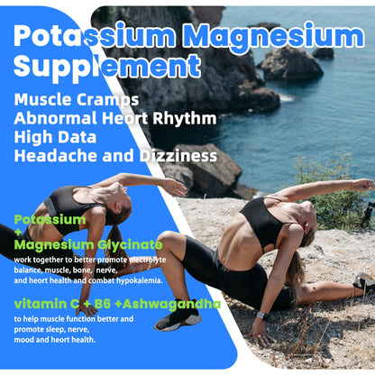 Potassium Magnesium Gummies with Ashwagandha – Sugar-Free, 60 Gummies