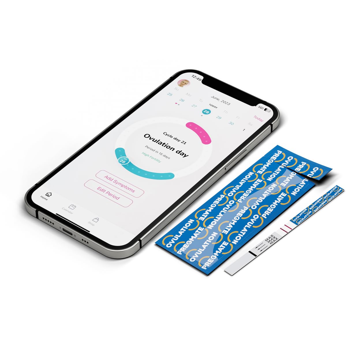 Pregmate 20 Ovulation Test Strips Predictor Kit (20 Count) – Accurate Ovulation Tests & LH Surge Predictor