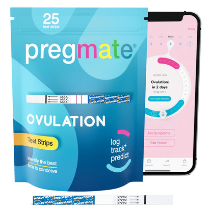 Pregmate Ovulation Test Strips (25 Count) – Accurate LH Surge Detection