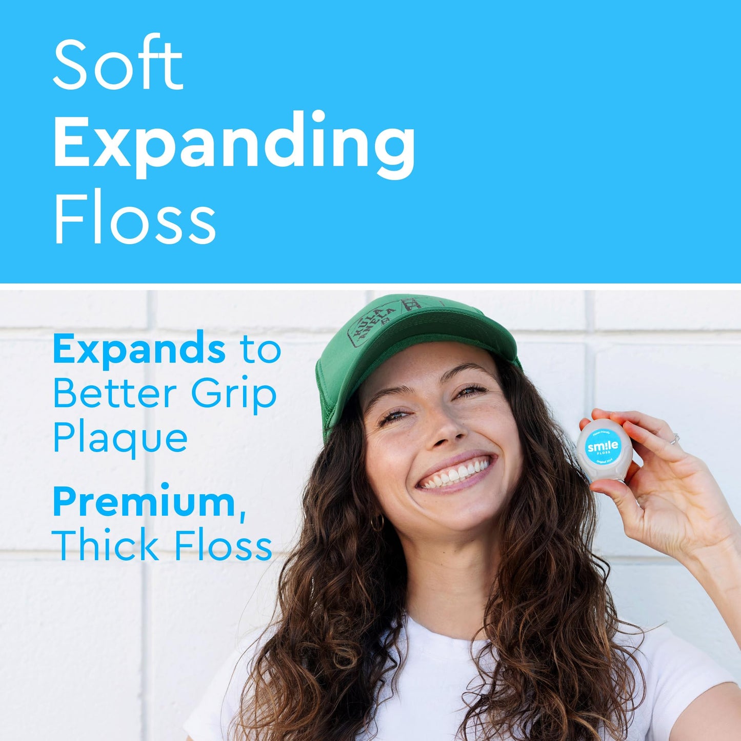 Smile Expanding Floss - Premium Woven Dental Floss with Plant-Based Wax (4-Pack, 30 Yards Each)