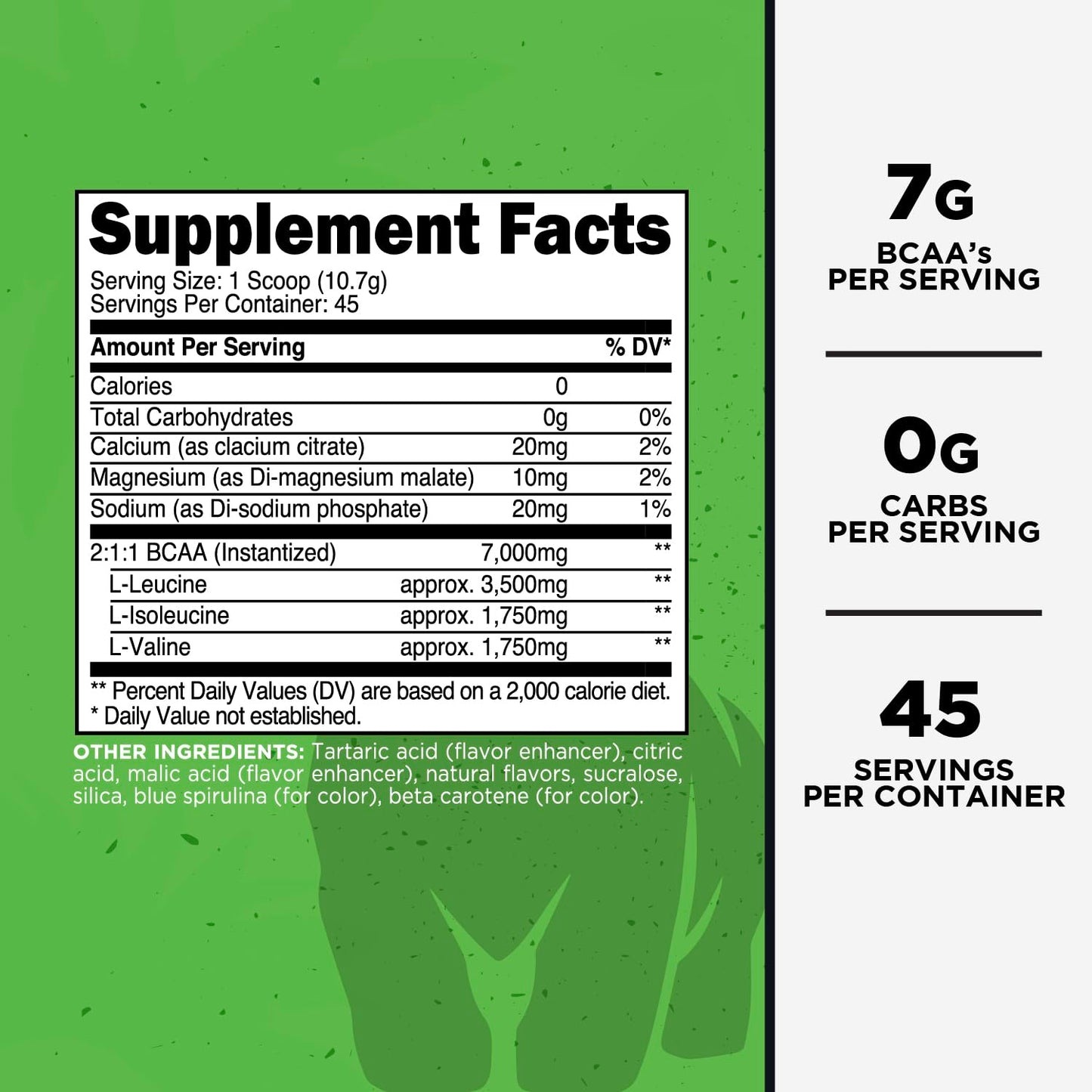 Primal BCAA Powder Great Ape – 45 Servings, Green Apple