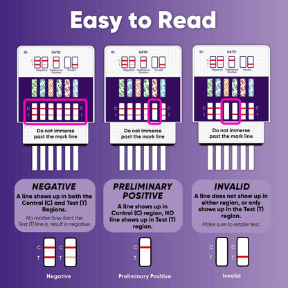 Prime Screen [10 Pack] 6 Panel Urine Test Kit - Fast At-Home Drug Screening