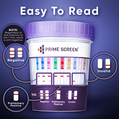 [5 pack] Prime Screen 14 Panel Urine Drug Test Cup - Instant Testing Marijuana (THC),OPI,AMP, BAR, BZO, COC, mAMP, MDMA, MTD, OXY, PCP, PPX, TCA
