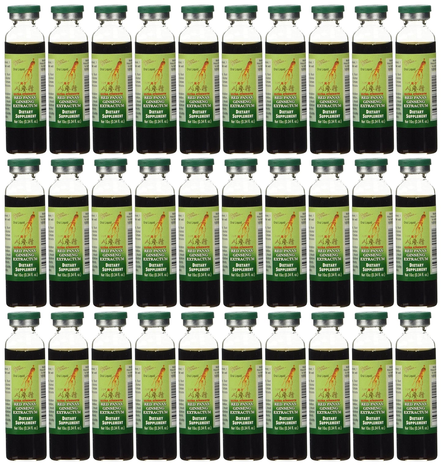 Prince of Peace Red Panax Ginseng Extractum Ultra Strength - 30 Vials