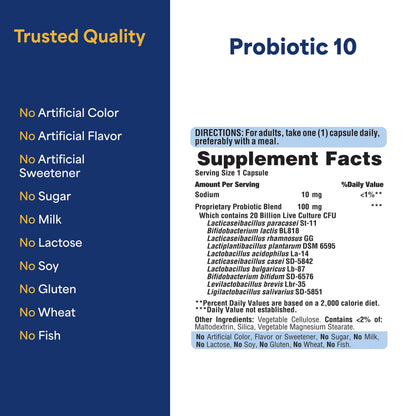 Probiotic 10 with Vitamin D to support immune function* 120 count by Puritan's Pride