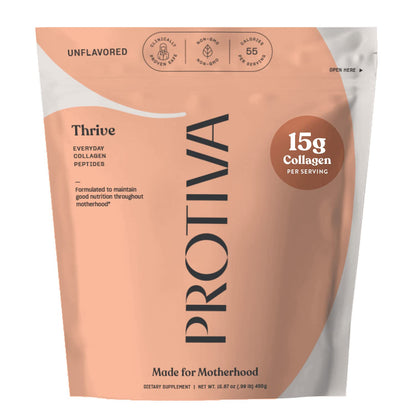 PROTIVA Thrive Collagen Powder for Women - 16 oz Unflavored Collagen Peptide, Safe During Pregnancy & Breastfeeding