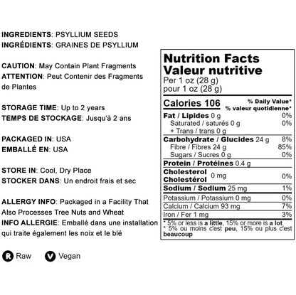 Food to Live Whole Psyllium Husks – 3 lb, Pure Psyllium Husk Flakes, Unflavored, Keto & Vegan