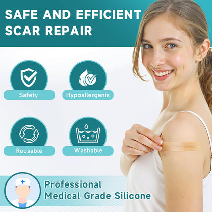 Pumkot Silicone Scar Sheets & Tape Roll – 1.8 x 157 inch for Surgical, C-Section, Burns