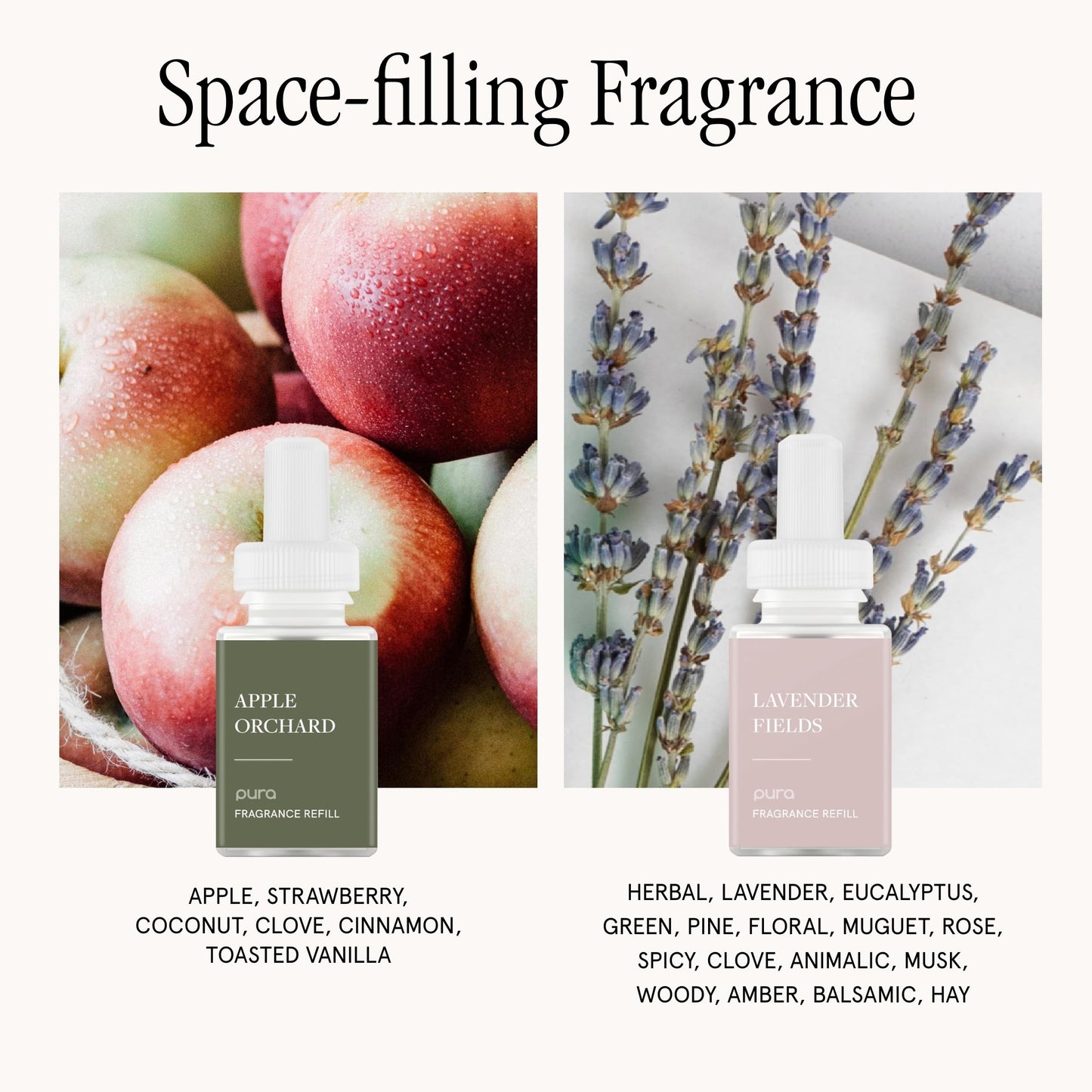 Pura 4 Smart Home Fragrance Starter Set | Apple Orchards & Lavender Fields