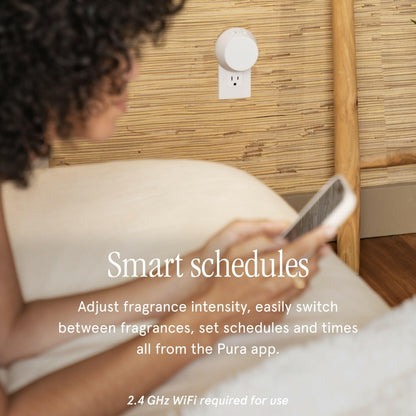 Pura 4 Smart Home Fragrance Starter Set – Scent Diffuser with Orange Blossom & Lemon Verbena Refills