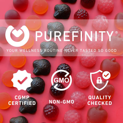 PUREFINITY Fiber Gummies – Inulin FOS Prebiotic, Sugar Free, Vegan, Non-GMO (60 Count x 2)