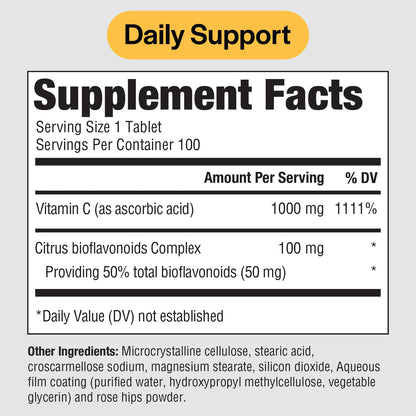 PureFormulas Supreme C with Bioflavonoids – 1000 mg Vitamin C | Immune Support & Allergen-Free