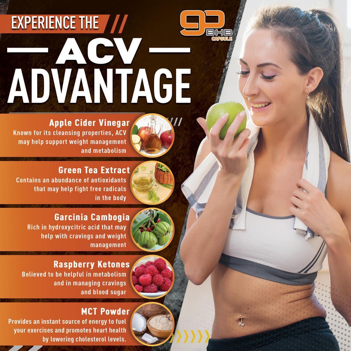 Purely Optimal Keto BHB & Apple Cider Vinegar Capsules – Ketosis Support – 90 Capsules