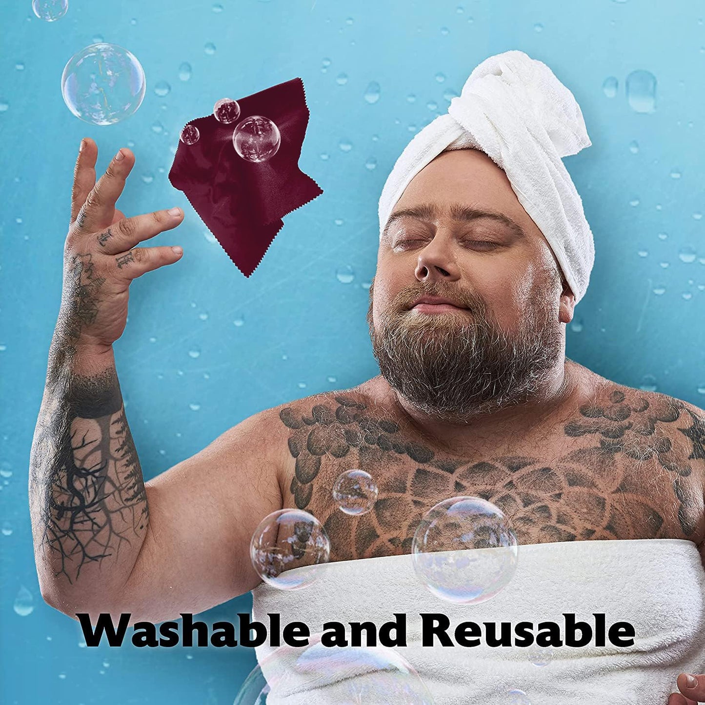 Purity Microfiber Lens Cleaning Cloth - Machine Washable, Lint-Free (6 Pack) Burgundy