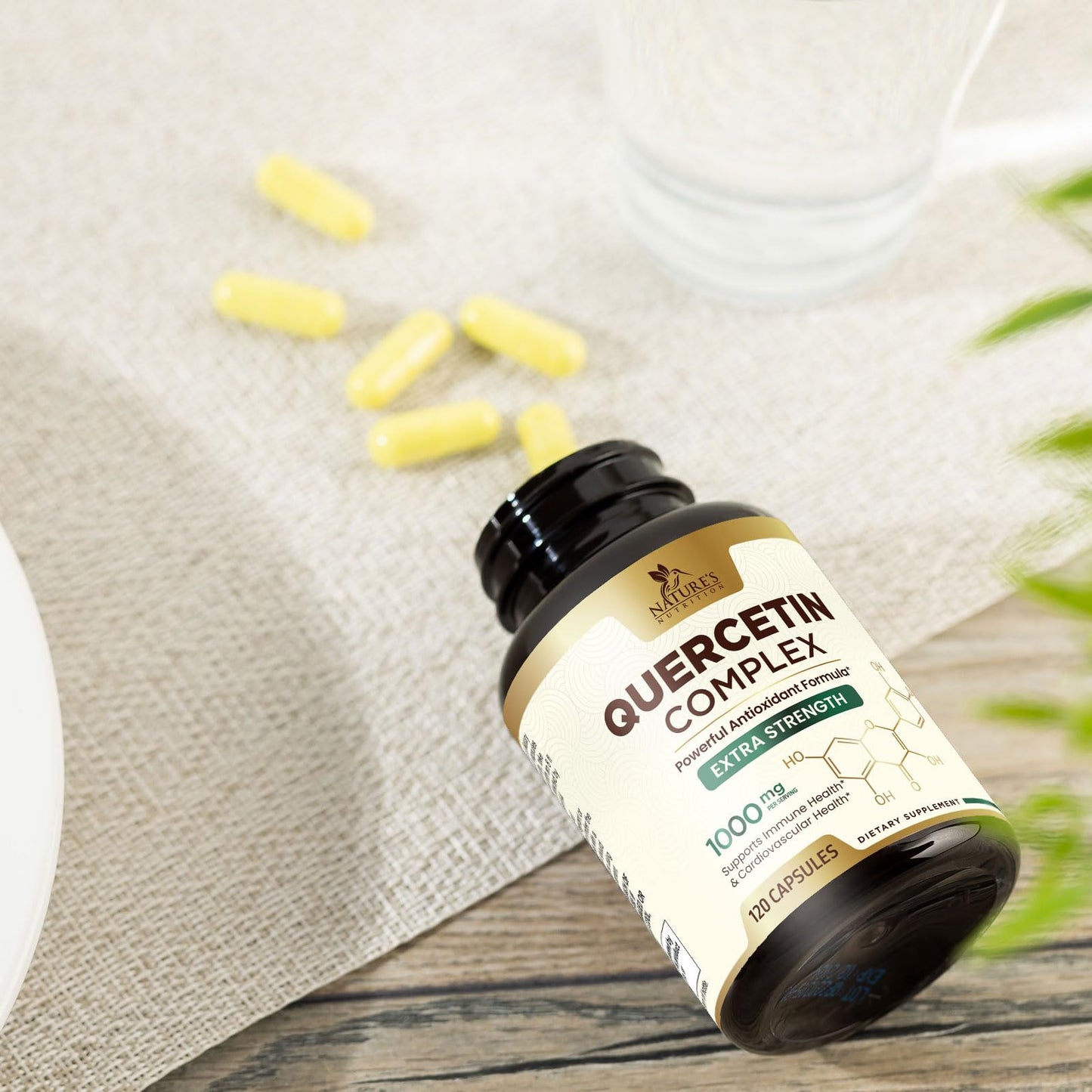 Quercetin Supplement 1000mg - Extra Strength Plant-Based Bioflavonoids for Immune & Respiratory Support