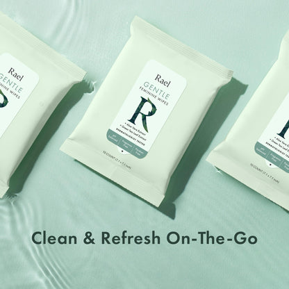 Rael Feminine Wipes – Flushable, Travel-Size, All Skin Types