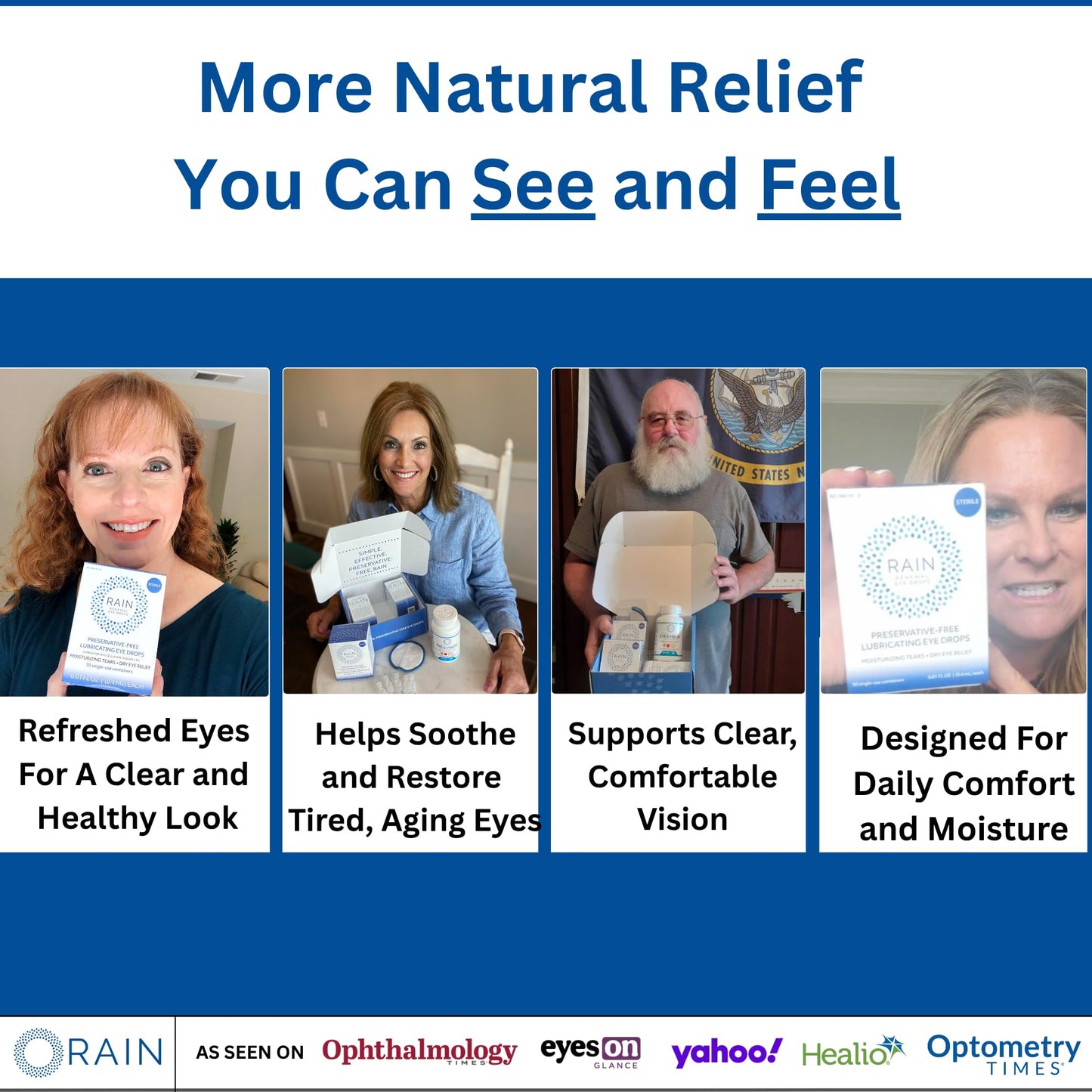 Rain Preservative Free Eye Drops | Contact Lens Friendly Artificial Tears | Pack of 2