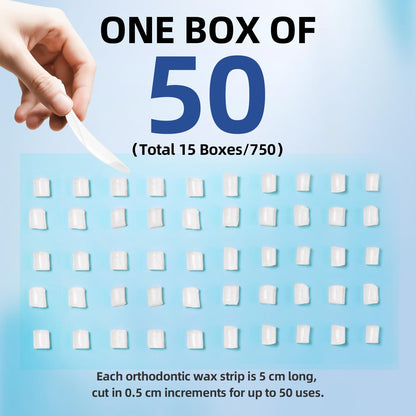 RAZOKO Orthodontic Wax for Braces & Aligners | Precut Strips & Dots, Food Grade