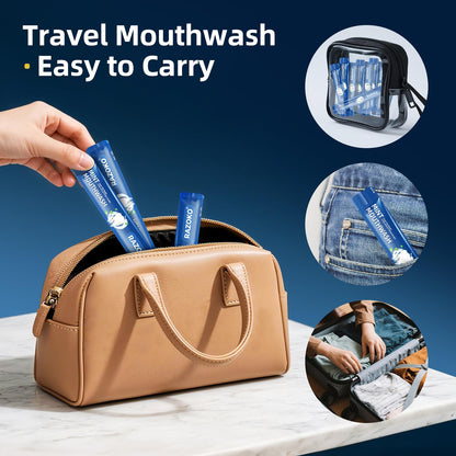 RAZOKO Travel Mouthwash Packets – Alcohol & Fluoride Free, Fresh Mint