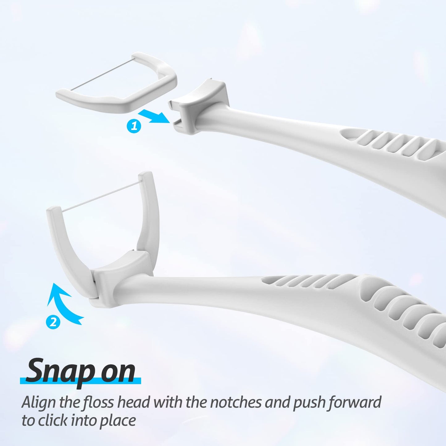 RAZOKO Ultimate Flosser Kit – 2 Handles & 240 Extra Strength Refills
