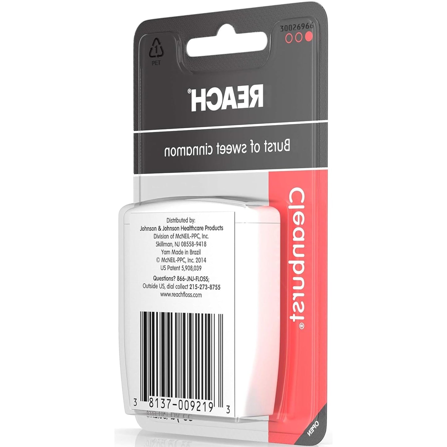 REACH Cleanburst Waxed Floss Cinnamon 55 Yards Pack of 8