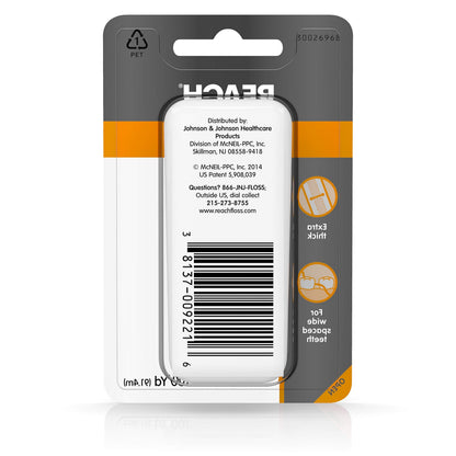 REACH Dentotape Waxed Tape, Unflavored – 100 Yards (Pack of 10)