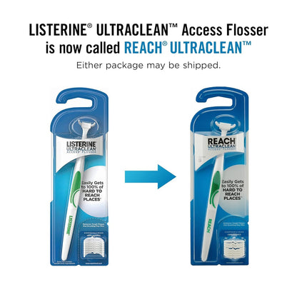 REACH Ultraclean Access Flosser Starter Pack - Durable Yarn Floss & Refills