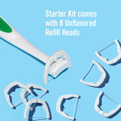 REACH Ultraclean Access Flosser Starter Pack - Durable Yarn Floss & Refills