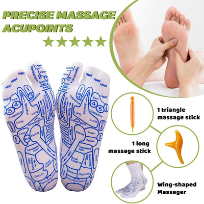 Reflexology Socks – Acupressure & Massage Tools (Large) for Fatigue Relief & Circulation