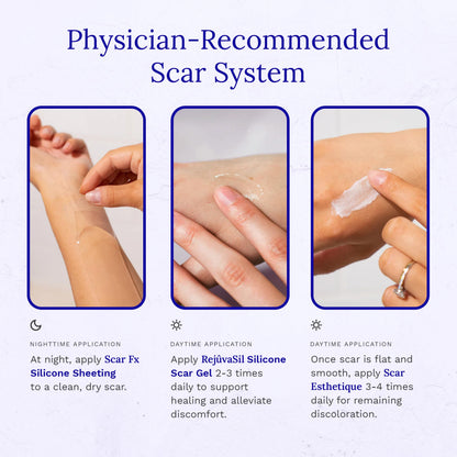 Rejuvaskin RejuvaSil Silicone Scar Gel – 15ml for Surgical Scars, Burns & Acne Scars