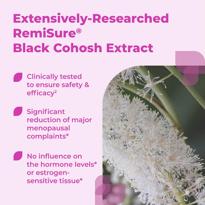Remifemin Menopause Symptoms Relief – Estrogen-Free Black Cohosh, Made in Germany, 120 Tablets