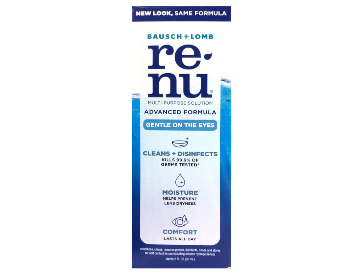 Renu Fresh Multi-Purpose Contact Lens Solution - 2 oz Travel Size (Pack of 4)