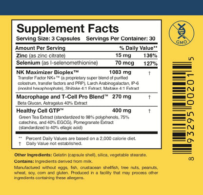 Researched Nutritionals Liposomal Glutathione 450mg + Colostrum & Mushrooms Immunity Duo