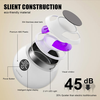 Retainer Cleaner Machine 45kHz Ultrasonic – 200ML, 3 Cleaning Modes