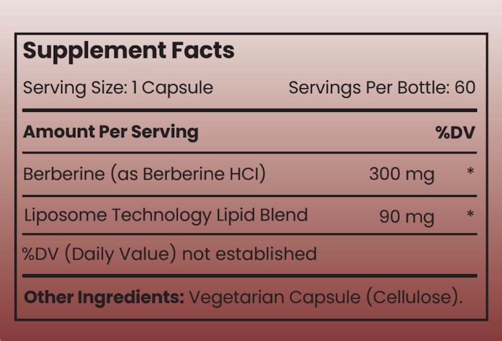 Rho Nutrition Liposomal Berberine Capsules – Ultra-High Absorption for Metabolic & Cardiovascular Health | Immune & Gut Support (60 Caps)
