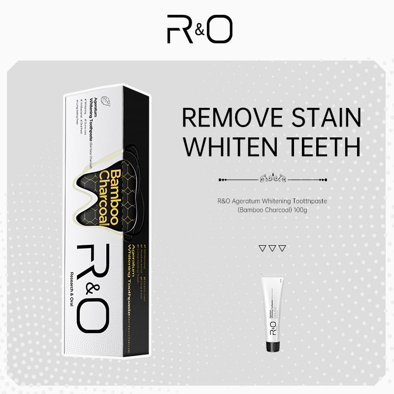R&O Ageratum Whitening Toothpaste with Bamboo Charcoal – 3.53 oz