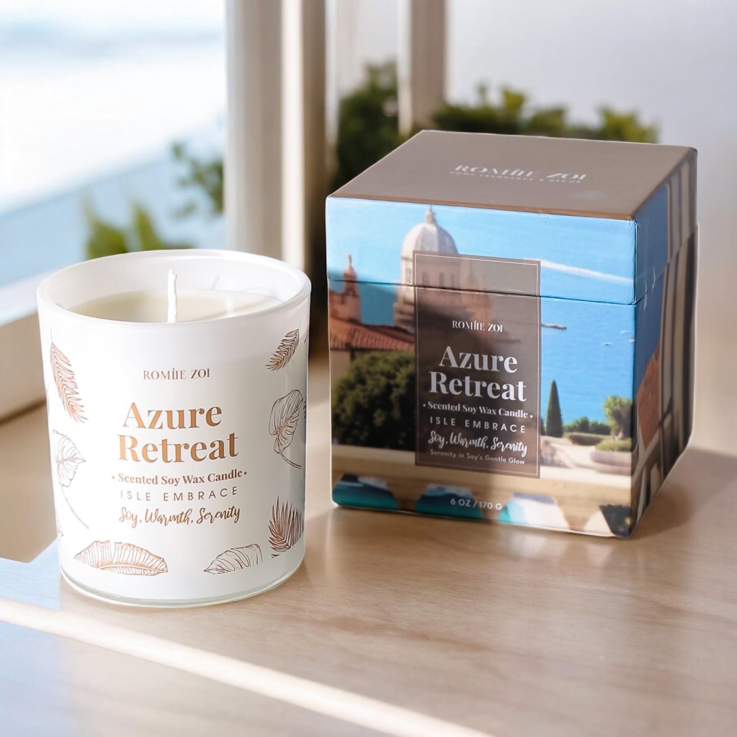 ROMIIE ZOI Tidal Treasure Scented Candle – Ocean Whisper | 6oz Soy Wax